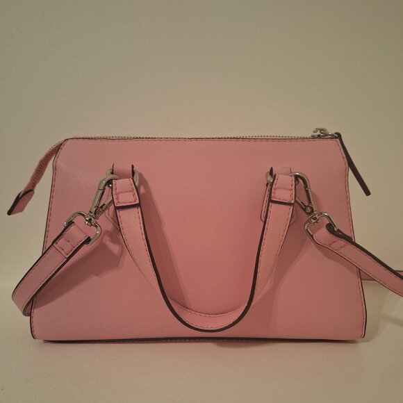 GUESS Pink Quilted Handbag with Silver-Tone Hardware - Picture 6 of 11